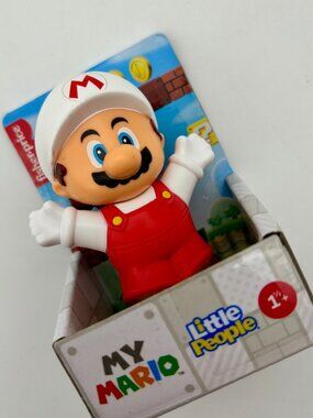 Fisher Price Little People My Mario Super Fire Red White Character Figurine NEW